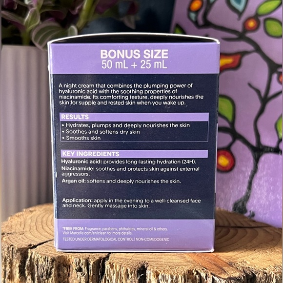 Marcelle Night Cream 24h Moisturizing with Hyaluronic Acid - Picture 3 of 4